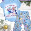 Dolly On The Street Her Fan On The Sheet Pajamas Set