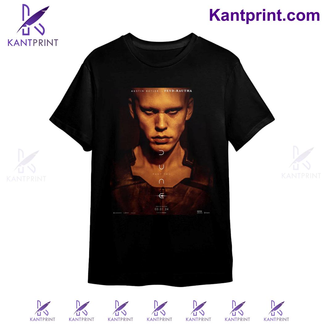 Austin Butler in his character poster for Dune Part 2 shirt