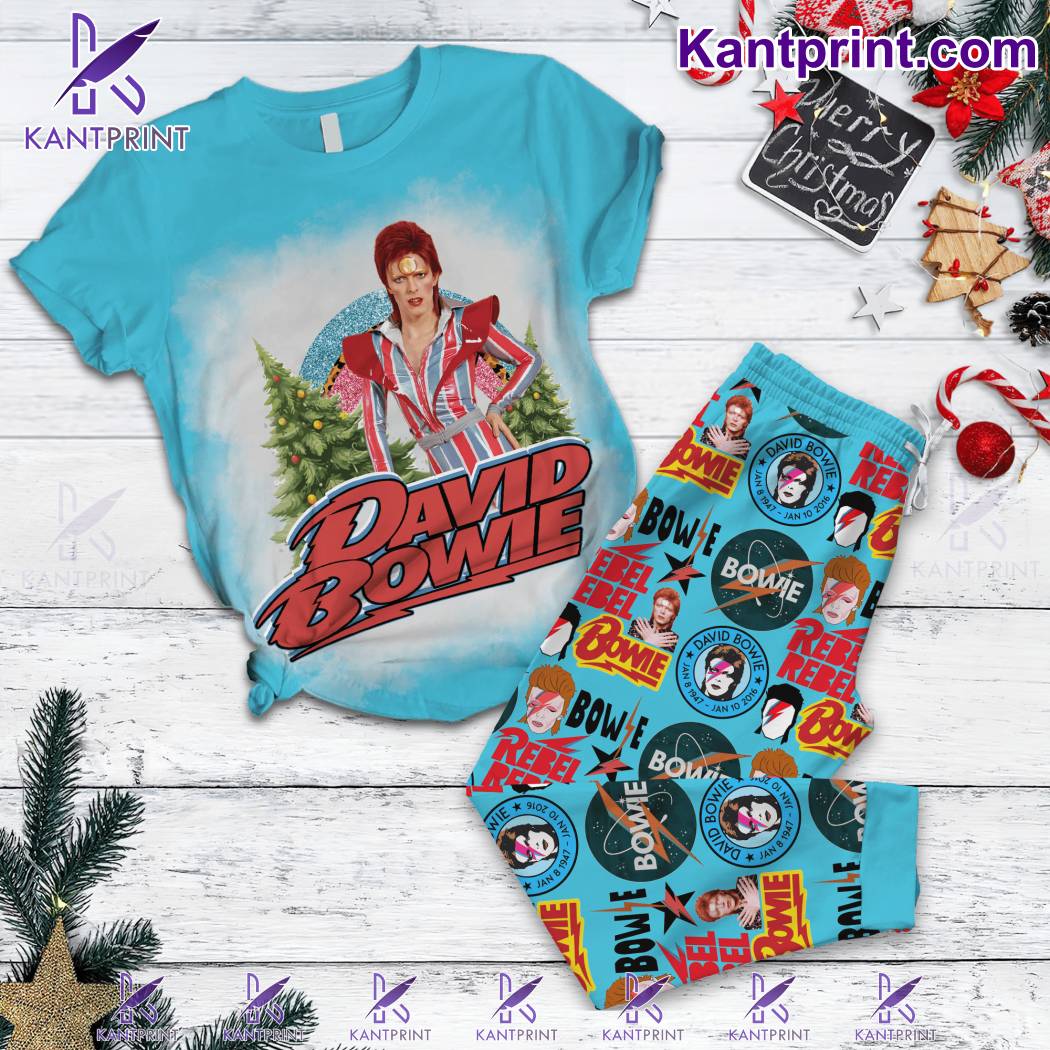 David Bowie Christmas Pajamas Set