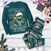 Grinch They Hate Us Because They Ain't Us Philadelphia Eagles Christmas Pajamas Set