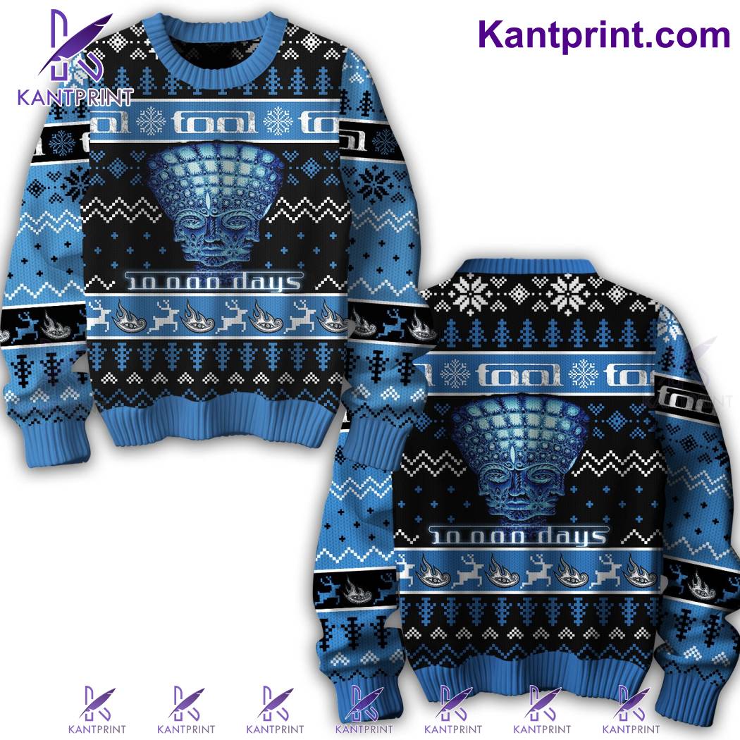 Tool 10000 Days Blue Ugly Christmas Sweater