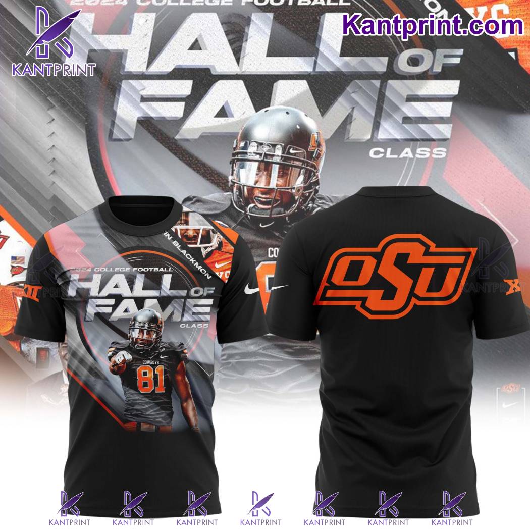 2024 College Football Hall Of Fame Class Oklahoma State Cowboys Justin Blackman #81 Shirt