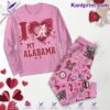 Alabama Crimson Tide I Love My Alabama Valentine Pajamas Set