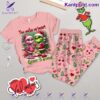 Grinch You Make My Heart Grow 3 Size Valentine Pajamas Set