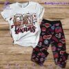 Houston Texans Go Texans Leopard Pajamas Set