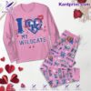 Kentucky Wildcats I Love My Wildcats Valentine Pajamas Set