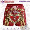 San Francisco 49ers My Love For Niners Beach Shorts