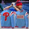 Philadelphia Phillies Believe Philly Goat Blue Baseball Jacket
