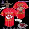 Travis Kelce Kansas City Chiefs He's Cheer Captain I'm On The Bleachers Personalized Baseball Jersey