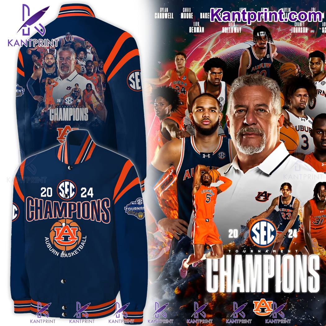 2024 Sec Champions Auburn Basketball Baseball Jacket