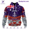 AFL Fremantle Dockers Anzac Day Lest We Forget Australian Flag Personalized T-shirt, Hoodie