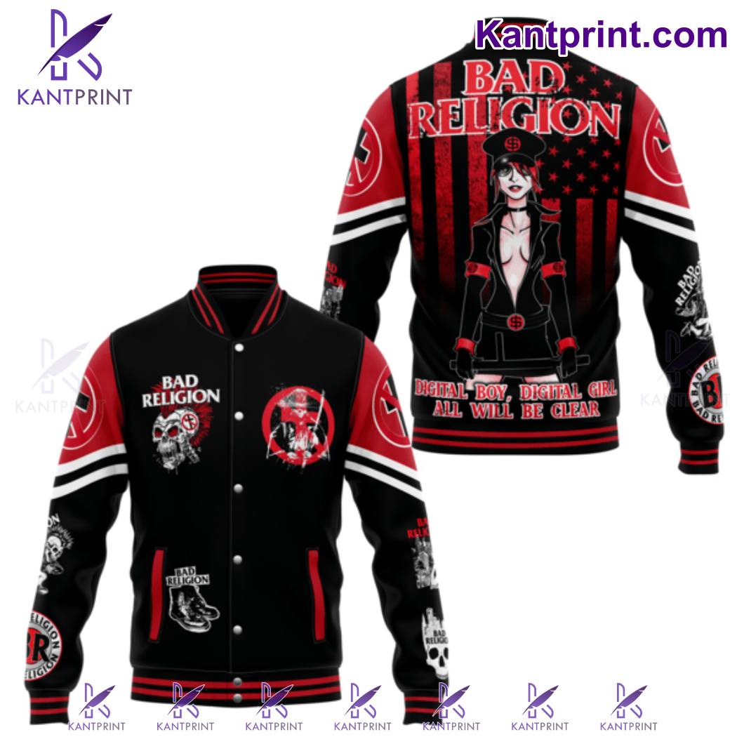 Bad Religion Digital Boy Digital Girl All Will Be Clear Baseball Jacket