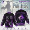 Black Panther Wakanda Forever Purple Lightning Baseball Jacket