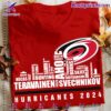 Carolina Hurricanes 2024 Players Name City Skyline Shirt