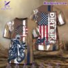 Dirt Bike American Flag All Over Print Shirt