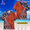 Illinois Fighting Illini Tropical Flowers Personalized Hawaiian Shirt