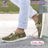 NFL Carolina Panthers Green Camo Personalized Hey Dude Shoes