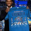 Oklahoma City Thunder Players On Road Signatures Shirt