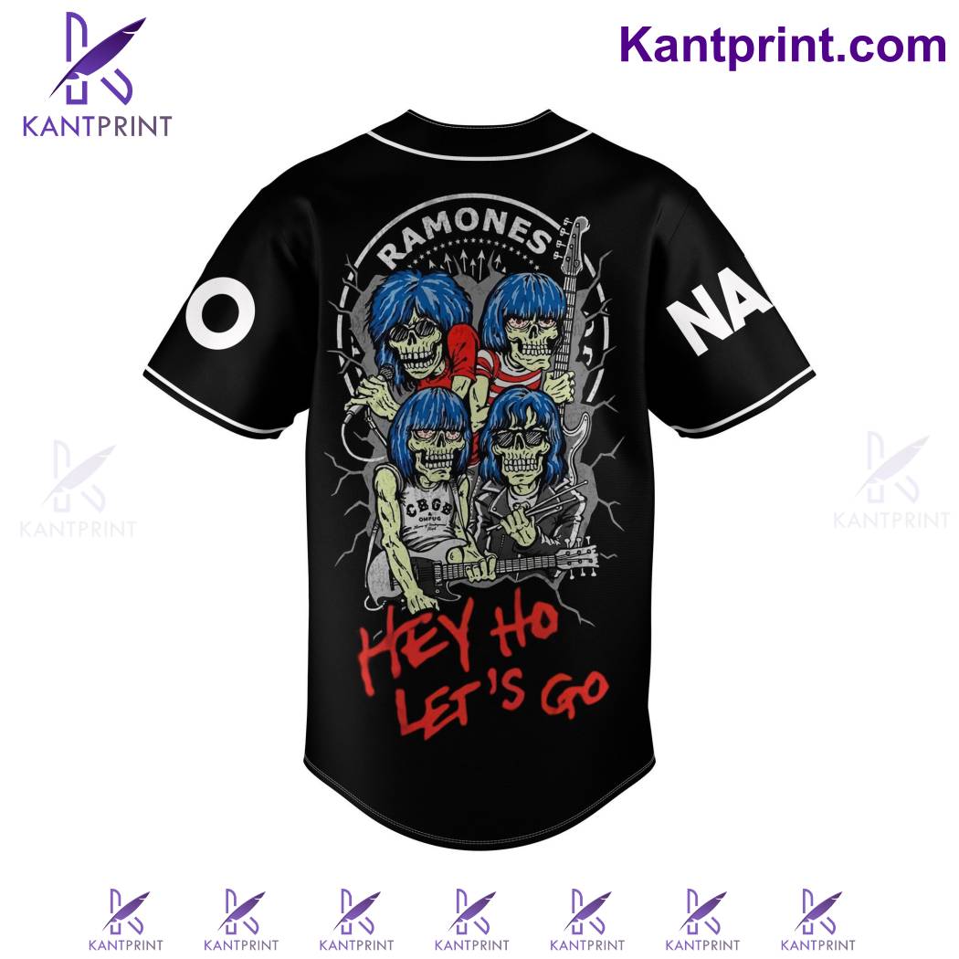 Ramones Hey Ho Let's Go Personalized Baseball Jersey a
