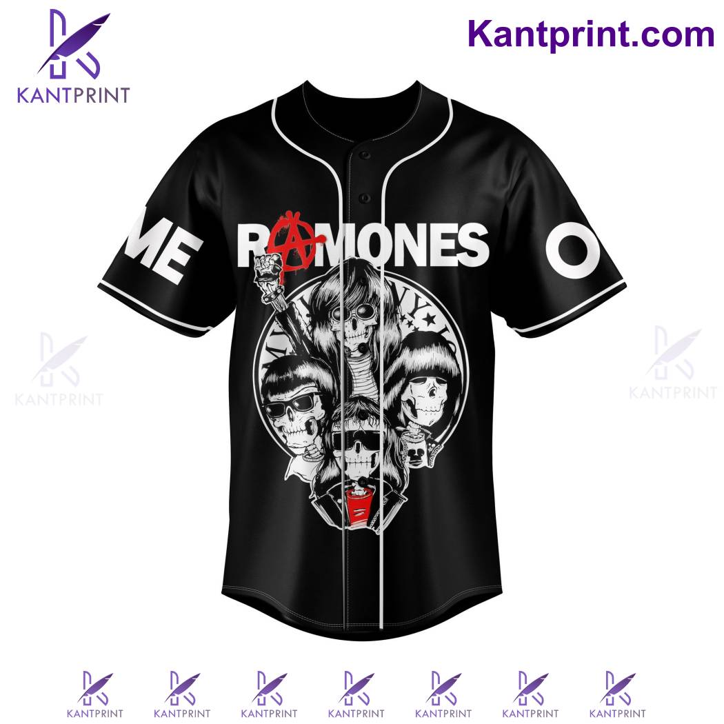 Ramones Hey Ho Let's Go Personalized Baseball Jersey b