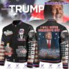 Vote For Trump 2024 I Will Never Surrender Our Mission To Save America Baseball Jacket