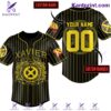 X-men Xavier Yellow Stripes Personalized Baseball Jersey