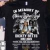 In Memory Of The Allman Brothers Band Dickey Betts 1943-2024 Thank You For The Memories Unisex T-shirt, Hoodie, Long Sleeve