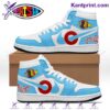 Phish Blue Color Red Circle Print Air Jordan High Top Shoes