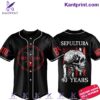 Sepultura 40 Years Personalized Baseball Jersey