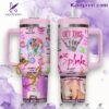 Pink Get This Party Started Personalized 40oz Tumbler With Handle