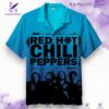 Red Hot Chili Peppers Band Blue Hawaiian Shirt
