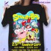 Spongebob Squarepants 25th Anniversary 1999-2024 Thank You For The Memories Unisex T-shirt, Hoodie, Sweatshirt