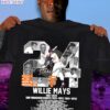 Willie Mays Number 24 1931-2024 San Francisco Giants Thank You For The Memories Shirt
