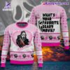 Ghostface What's Your Favorite Scary Movie Pink Ugly Sweater