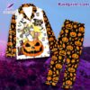 Tom And Jerry Trick Or Treat Halloween Pumpkin Button Pajamas Set