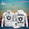 NFL Las Vegas Raiders Arctic Camo 2024 Salute To Service Personalized Combo Hoodie, Pants And Cap