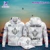 NFL New Orleans Saints Arctic Camo 2024 Salute To Service Personalized Combo Hoodie, Pants And Cap