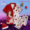 Chappell Roan Pink Pony Club Christmas Button Down Pajamas Set Zw2X87H
