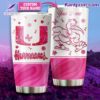 Miami Hurricanes Breast Cancer Awareness Personalized Tumbler