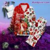 Michael Jackson Christmas Is The Time To Say Love You Christmas Button Down Pajamas Set HjeZcaO