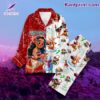Moana 2 Christmas Button Down Pajamas Set