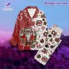 Slayer Santa Christmas Button Down Pajamas Set
