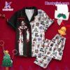 Terrifier 3 Sleigh Them All Button Down Pajamas Set jHErLx2
