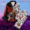 Terrifier Terror Under The Christmas Moonlight Christmas Button Down Pajamas Set QvrlIiO