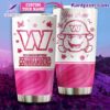 Washington Commanders Breast Cancer Awareness Personalized Tumbler