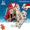 Willie Nelson With Guitar Christmas Button Down Pajamas Set pxysGgP