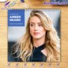 Amber Heard Printed Design 2025 Wall Hanging Calendar T9hnsyO