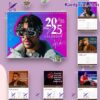 Bad Bunny Printed Design 2025 Wall Hanging Calendar ol2IbBR