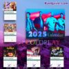 Coldplay Printed Design 2025 Wall Hanging Calendar xZfiGtE
