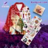 Cyndi Lauper Bonga Bonga Bonga Do The Christmas Conga Button Down Pajamas Set qyioA5k